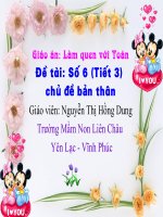 Giáo trình điện tử mầm non: Toán số 6 ppsx
