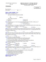 KIỂM TRA HỌC KỲ I. NĂM HỌC 2010-2011 Môn Hóa học-lớp 12 - Mã đề 134 ppsx