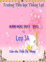 Giáo án điện tử tiểu học: Luyện tập toán lớp 3 potx