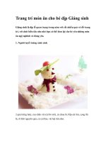 Trang trí món ăn cho bé dịp Giáng sinh pot