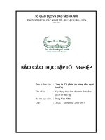 Xây dựng thực đơn Công ty CP Ăn uống Nhà nghỉ Sơn Tây