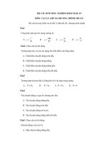 CÂU HỎI TRẮC NGHIỆM - VẬT LÍ 10-CHƯƠNG TRÌNH CHUẨN doc