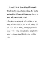 Lưu ý khi sử dụng hóa chất cho tóc ppt