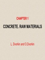 BASICS OF CONCRETE SCIENCE - CHAPTER 1 pptx