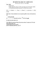 ĐỀ KIỂM TRA HỌC KỲ 1 KHỐI 12CB MÔN HOÁ HỌC ppsx