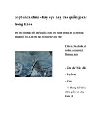 Một cách chữa cháy cực hay cho quần jeans hỏng khóa potx