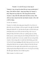 Vitamin A và cách bổ sung an toàn, hợp lý pptx