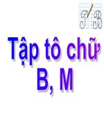 Giáo trình điện tử mầm non: Tập viết B, M potx