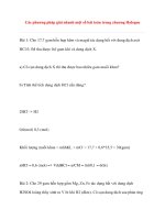 Các phương pháp giải nhanh một số bài toán trong chương Halogen pps