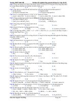 Tài liệu trắc nghiệm tổng quan ôn thi học kỳ 1 lớp 10 CB ppsx