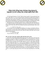 Giáo trình tổng hợp những ứng dụng từ nguyên lý ánh sáng vào công nghệ thực tiễn phần 1 pdf