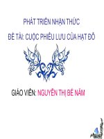 Giáo trình điện tử mầm non: Cuộc phiêu lưu của hạt đỗ pptx