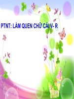 Giáo trình điện tử mầm non: Chữ V, R ppsx