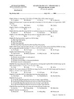ĐỀ KIỂM TRA HỌC KỲ I - MÔN HOÁ HỌC 12 Mã đề thi 132 pot