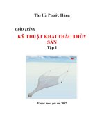 Giáo trình kỹ thuật khai thác thủy sản tập 1 part 1 doc