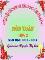 Giáo án điện tử tiểu học: Toán lớp 2 tìm số trừ pdf