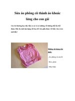 Sửa áo phông cũ thành áo khoác lửng cho con gái potx