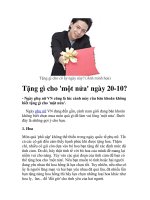 Tặng gì cho ''''một nửa'''' ngày 20-10? pdf
