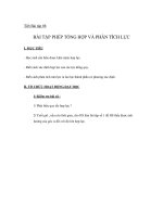 BÀI TẬP PHÉP TỔNG HỢP VÀ PHÂN TÍCH LỰC doc