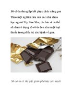 Sô-cô-la đen giúp hồi phục chức năng gan pdf