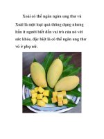 Xoài có thể ngăn ngừa ung thư vú pptx