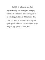 Lợi ích từ bữa cơm gia đình ppt