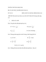 CÂU HỎI TRẮC NGHIỆM - VẬT LÍ - THPT PHAN BỘI CHÂU BỘ pot