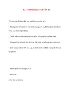 Bài 1. THÀNH PHẦN NGUYÊN TỬYêu cầu cần đạt được khi học sinh học xong bài potx