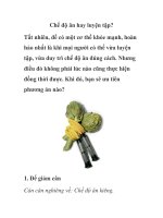 Chế độ ăn hay luyện tập? ppt