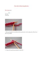 những bước cơ bản trong đan len ppt