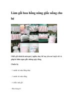 Làm gối hoa hồng nâng giấc nồng cho bé pot