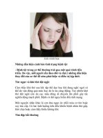 Những dấu hiệu cảnh báo tình trạng bệnh tật pptx