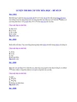 LUYỆN THI ĐH CẤP TỐC HÓA HỌC – ĐỀ SỐ 29 potx