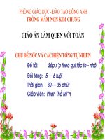 Giáo trình điện tử mầm non: Sắp xếp theo quy tắc to nhỏ potx