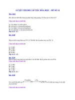 LUYỆN THI ĐH CẤP TỐC HÓA HỌC – ĐỀ SỐ 14 docx