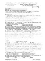 ĐỀ THI THỬ ĐẠI HỌC LẦN I, NĂM 2010-2011 Môn thi: HOÁ HỌC, khối A, B - Mã đề thi 357 potx