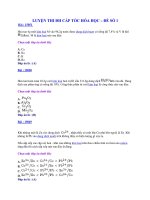 LUYỆN THI ĐH CẤP TỐC HÓA HỌC – ĐỀ SỐ 1 pps