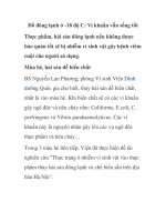 Đồ đông lạnh ở -18 độ C: Vi khuẩn vẫn sống tốt ppt