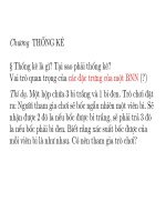 BÀI GIẢNG THỐNG KÊ - CÁC KHÁI NIỆM CƠ BẢN VỀ THỐNG KÊ potx