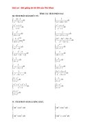 Tổng hợp đầy đủ Bài tập tích phân Ôn thi Đại học