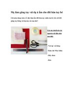 Mẹ làm găng tay vải dạ ủ ấm cho đôi bàn tay bé ppt