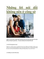 Những lời nói dối không nên ở công sở pptx