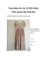 Làm phép cho váy cũ biến thành khăn quàng đẹp lung linh potx