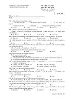 ĐỀ KIỂM TRA VIẾT MÔN HÓA HỌC 12NC - Mã đề 153 docx