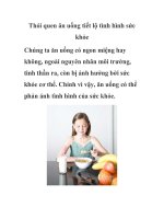 Thói quen ăn uống tiết lộ tình hình sức khỏe potx