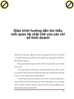 Giáo trình hướng dẫn tìm hiểu mối quan hệ chặt chẽ của các chỉ số kinh doanh phần 1 pptx