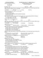 ĐỀ KIỂM TRA HỌC KỲ I - MÔN HOÁ HỌC 12 Mã đề thi 209 pptx