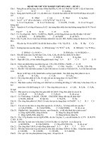 BỘ ĐỀ THI THỬ TỐT NGHIỆP THPT HÓA HỌC - ĐỀ SỐ 1 potx