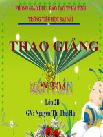 Giáo án điện tử tiểu học: Toán lớp 2 ppt