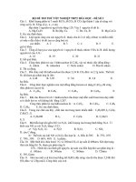 BỘ ĐỀ THI THỬ TỐT NGHIỆP THPT HÓA HỌC - ĐỀ SỐ 2 doc